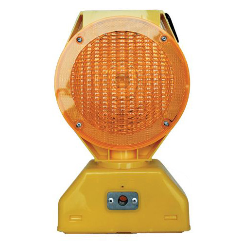 Solar Powered LED Light Amber 3 Modes Barricade Light 