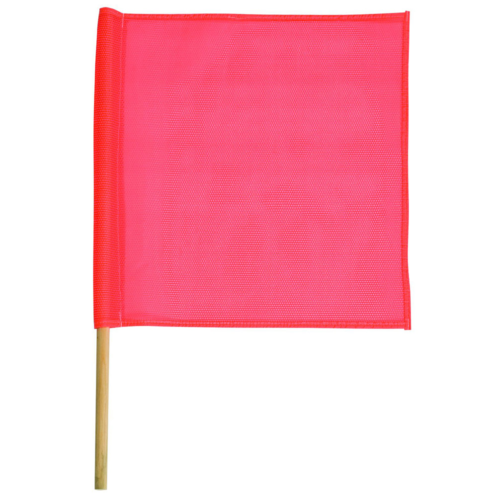 24" Dowel Rod Hi Vis Safety Flag with Vinyl Coated Mesh