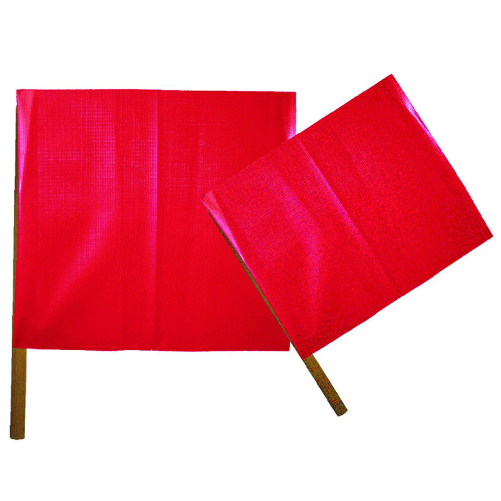 30" Dowel Fluorescent Red Safety Flag with Vinyl Coated