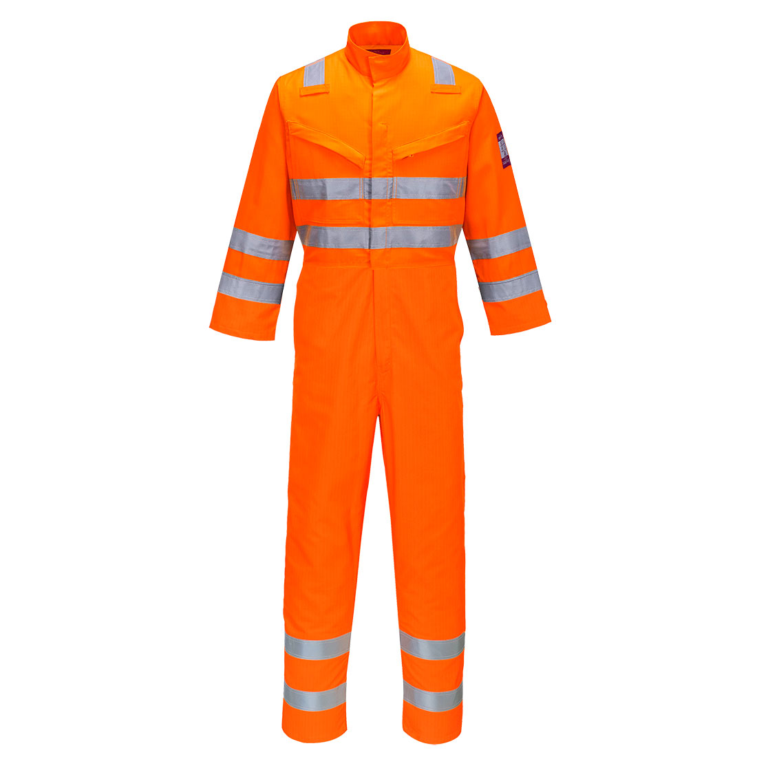 Heavy Duty Multi-Risk Modaflame Flame Resistant RIS Orange Coverall