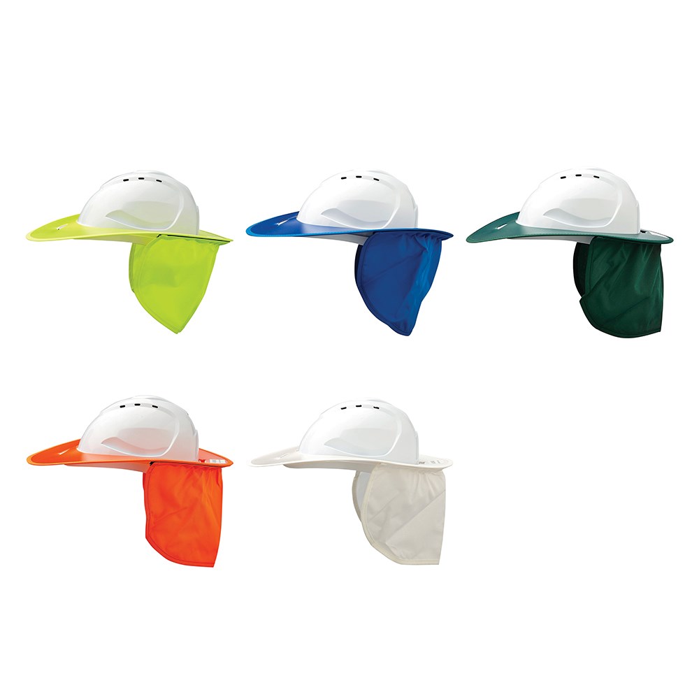UV Polypropylene Safety Hat Plastic Sun Brim with Neck Flap