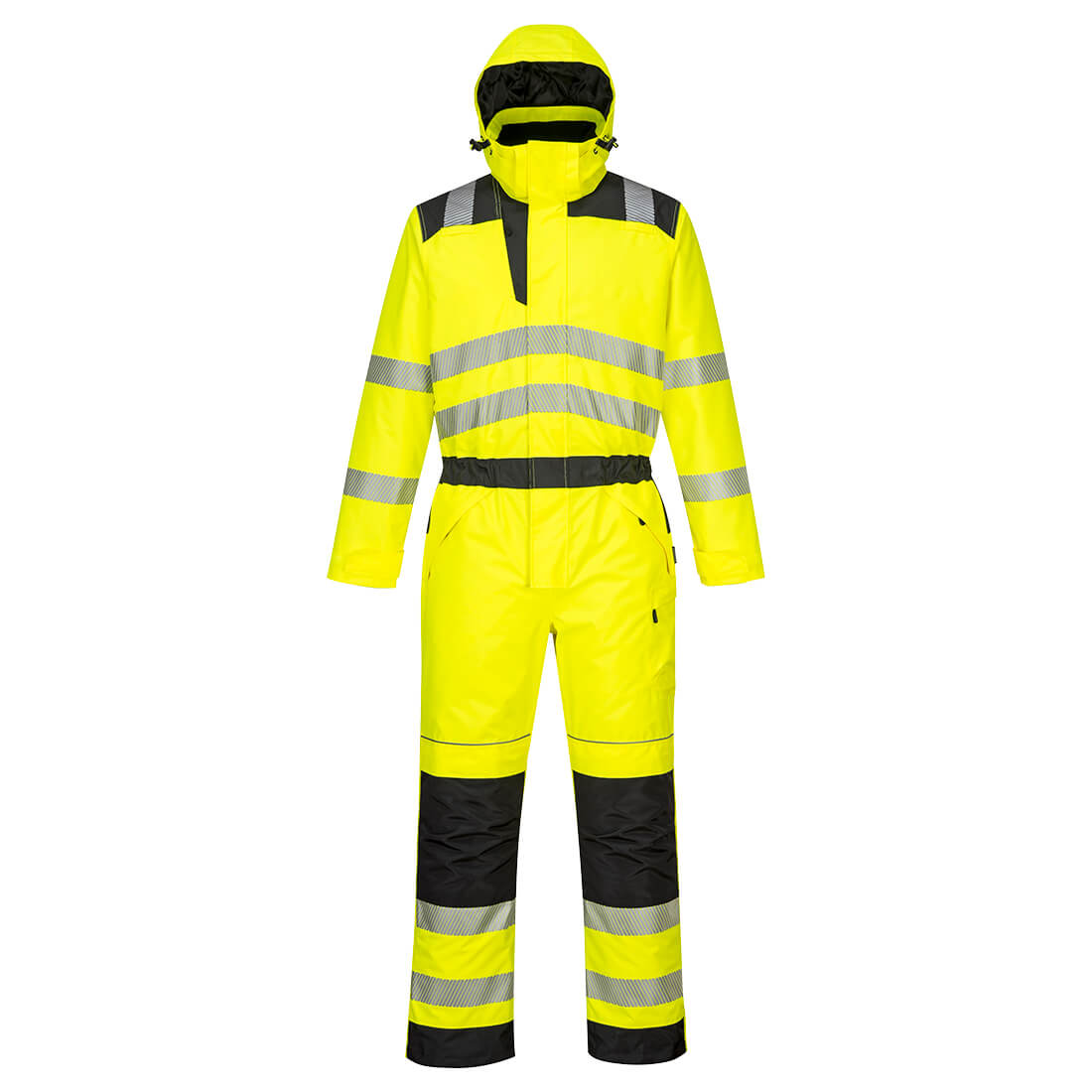 Hi-Vis Durable Winter Coverall with 300D Oxford PU Coated 