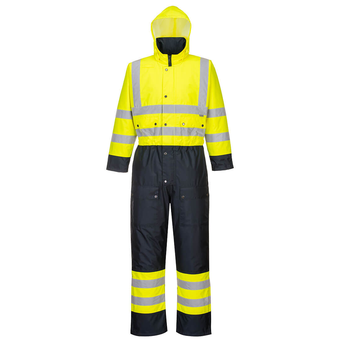 Hi-Vis Thermal Insulation Contrast Coverall with Quilt Lined