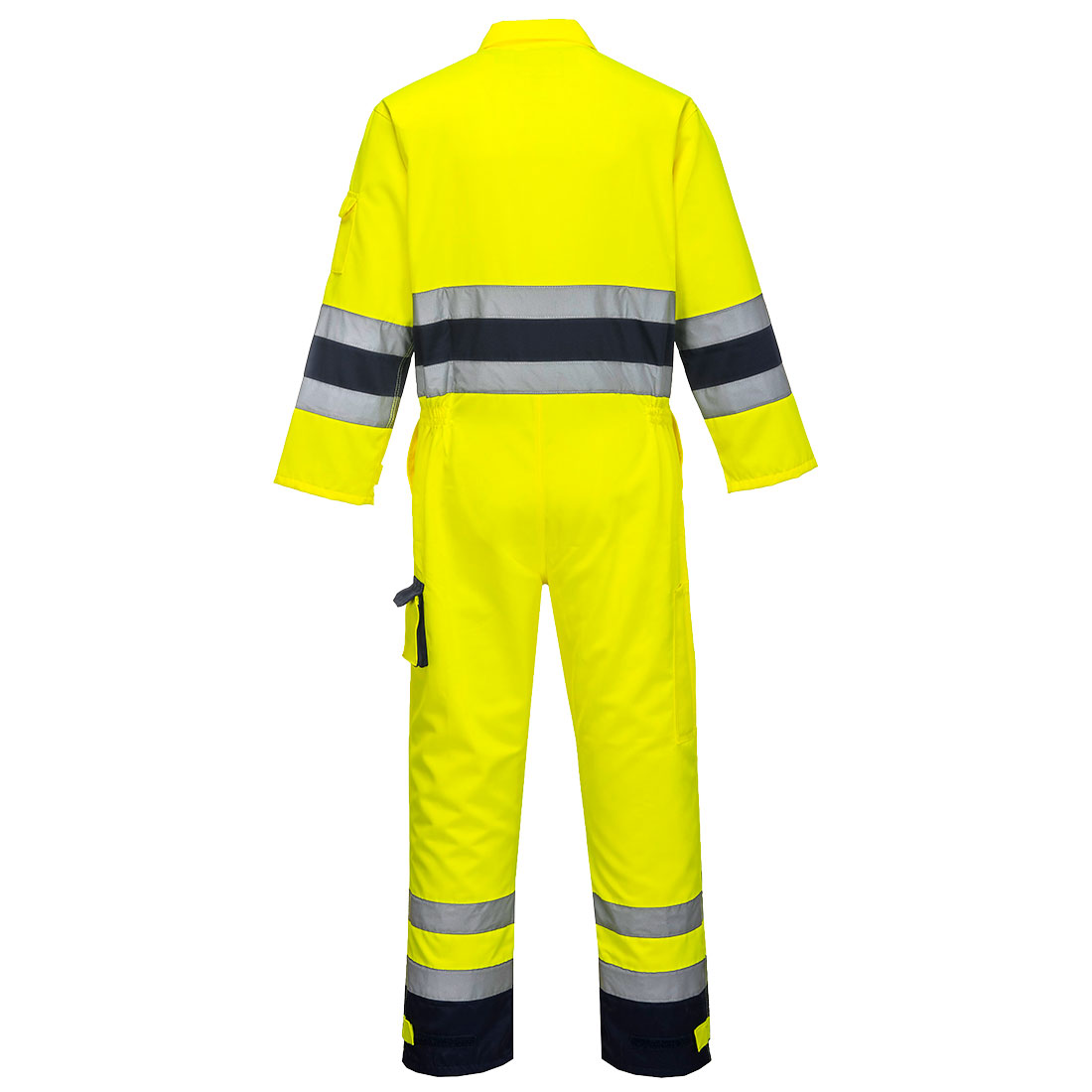 Portwest Hi Vis Polycotton Coverall Overall Reflective Safety Work Yellow E042 
