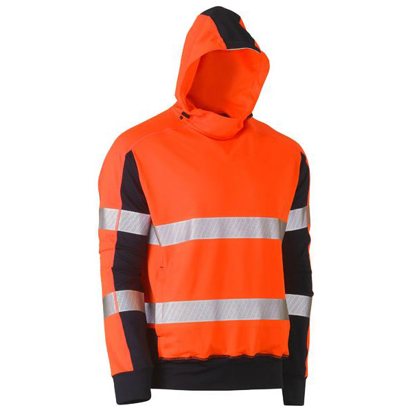 Hi Vis Two Tone Breathable Warming Fleece Hoodie with Heat Transfer 