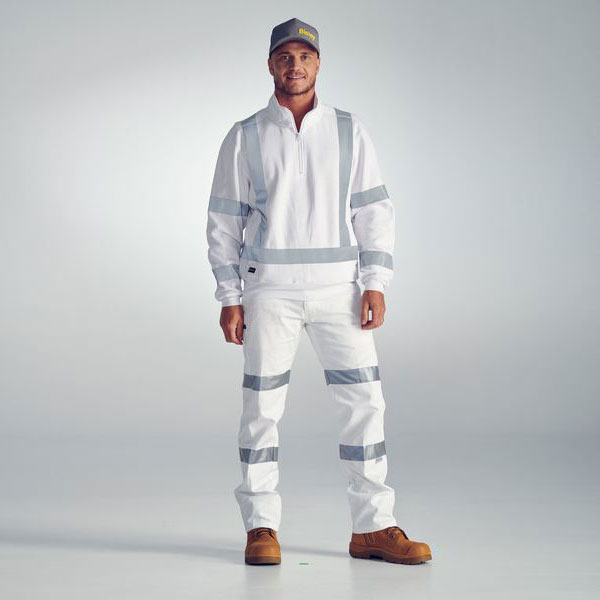 Hi Vis White Breathable Warming X Back Fleece Pullover - Pants Set 