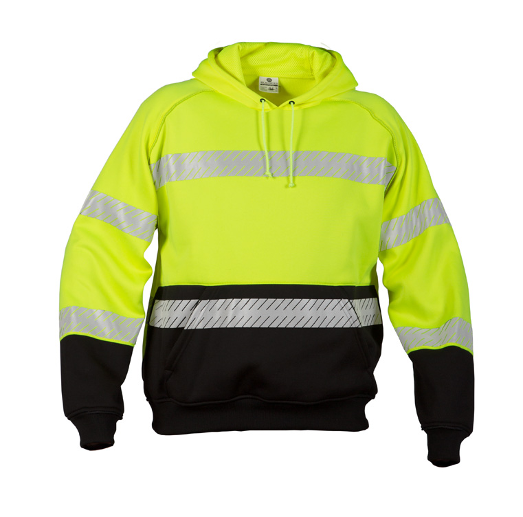 Hi-Vis Two-Tone Breathable Hoodie with Heat Transfer tape