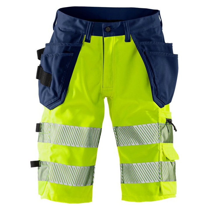 Hi-Vis Workwear Waterproof&Oil-Repellent Stretch Shorts Class 1 with Heat Transfer Tape