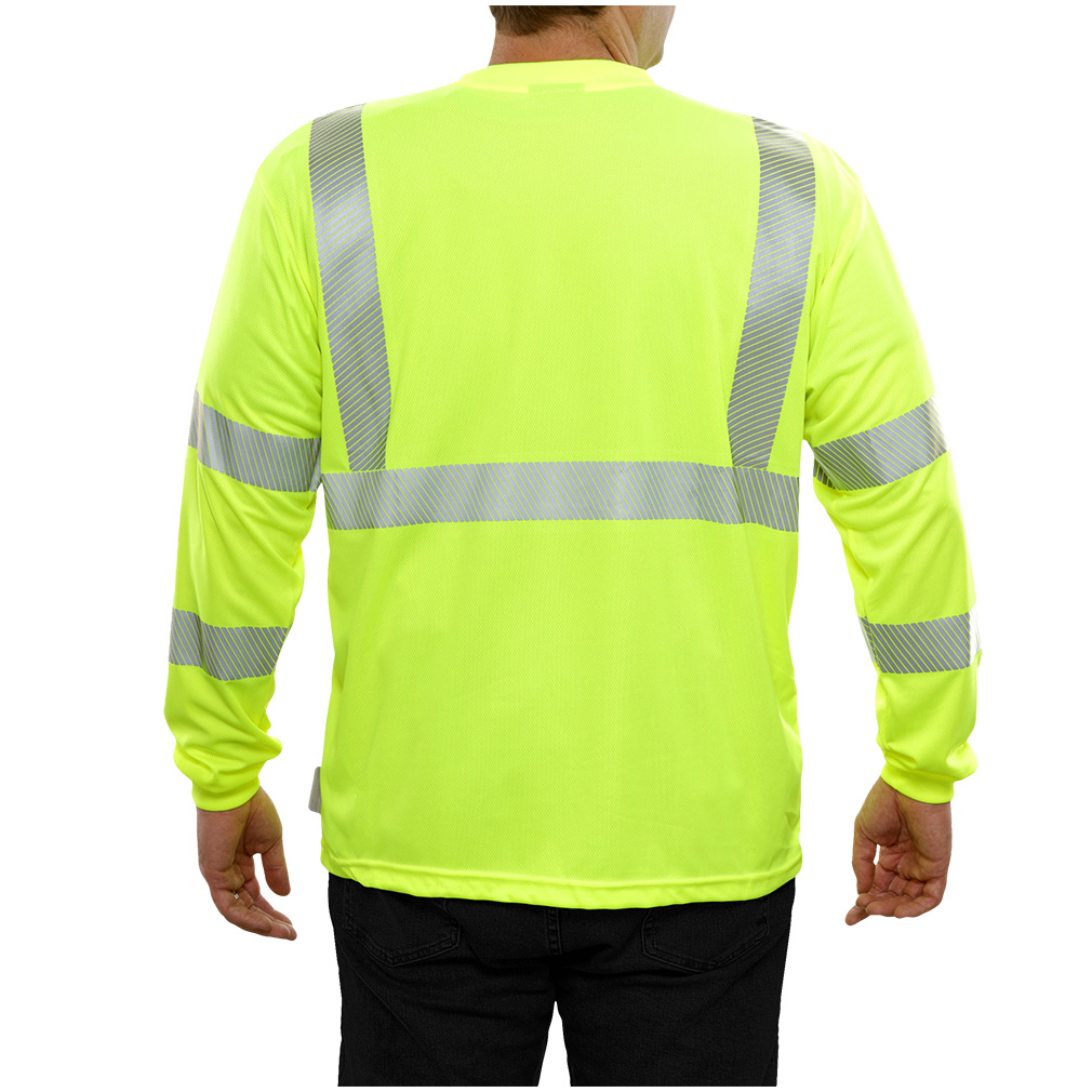 Hi-Vis Polyester Soft Safety Long Sleeve ANSI Type R Class 3 with 3M™ Transfer Tape