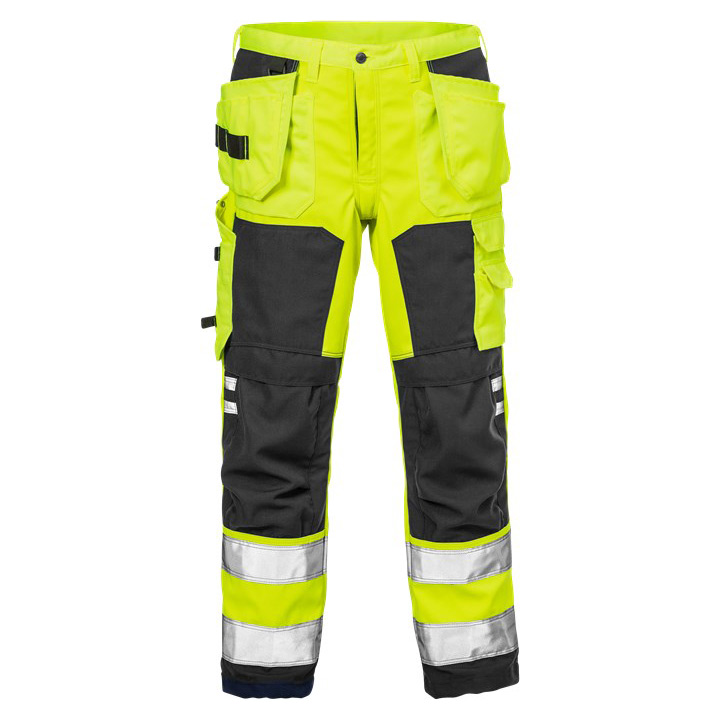 Hi-Vis Windproof Softshell Trousers Class 2 with Water-repellent 
