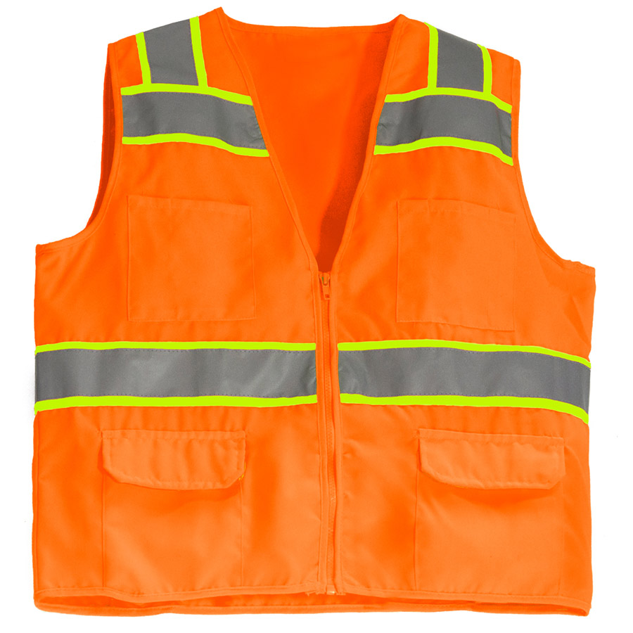 Hi-Vis Solid Twill Breathable Workwear ANSI Class 2 Safety Vest