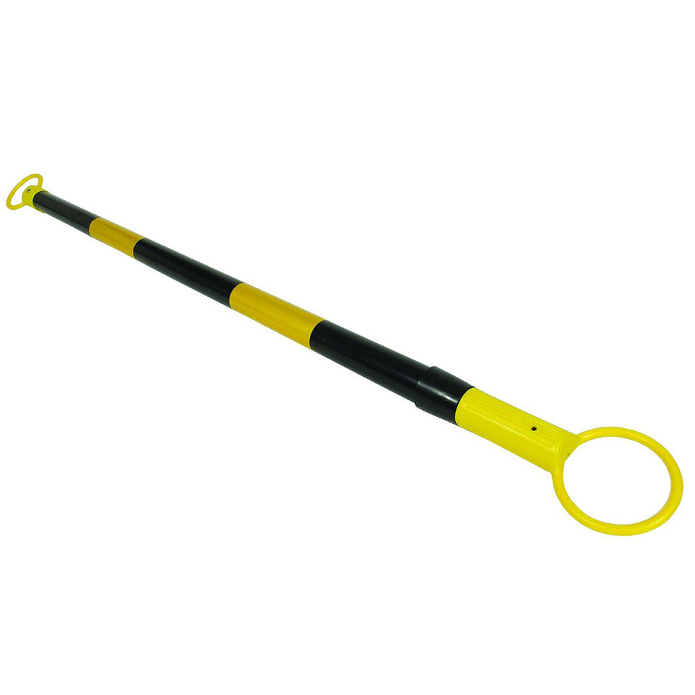 Durable Lightweight Yellow & Black PVC Retractable Reflective Cone Bar